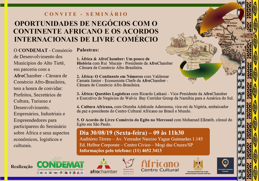 Você está visualizando atualmente CONDEMAT promove seminário com Câmara de Comércio Afro-Brasileira