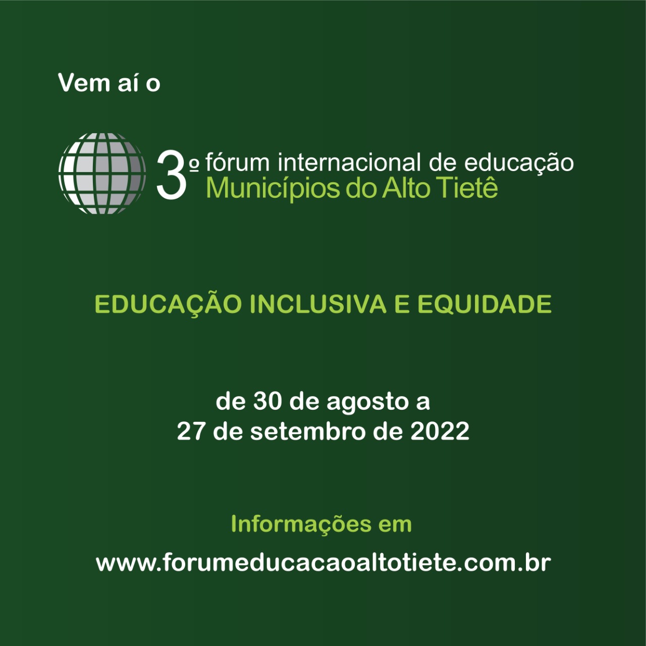You are currently viewing <strong>3º Fórum Internacional dos municípios do Alto Tietê traz debate sobre Educação Inclusiva e Equidade</strong>